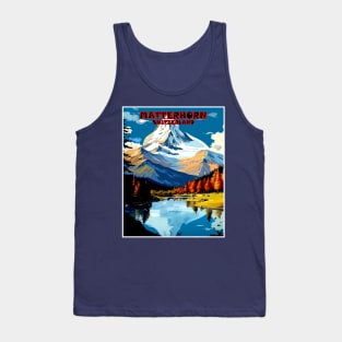 Matterhorn Mountain Switzerland Travel and Tourism Advertising Print Tank Top